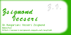 zsigmond vecseri business card